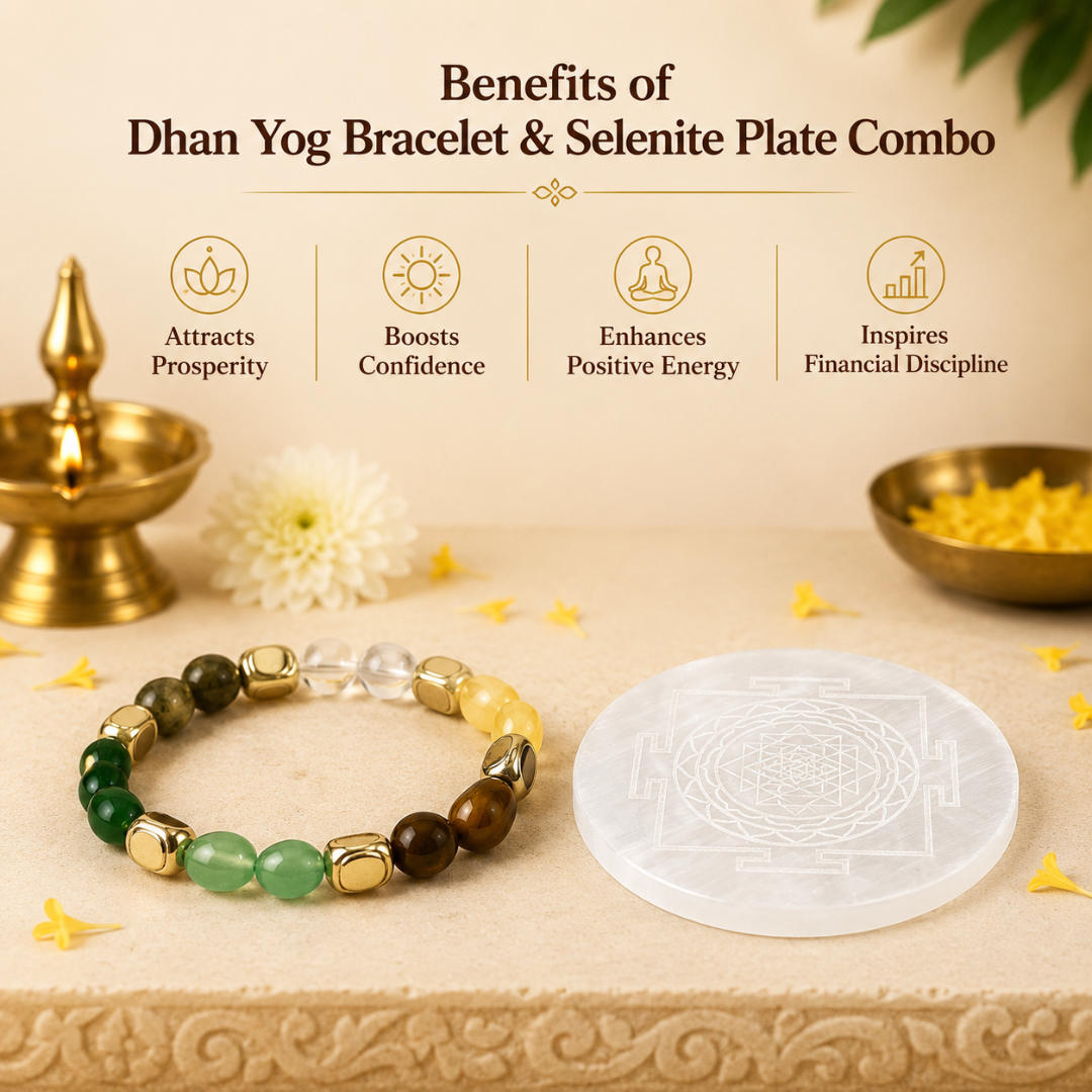 Dhanyog Bracelet & Selenite Plate