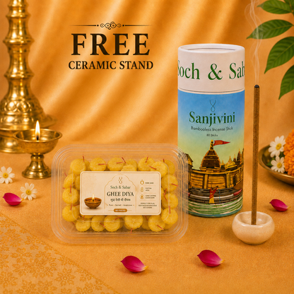Combo of Sanjivini Incense Stick + Pure Ghee Diya