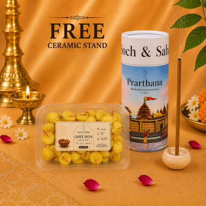 Combo of Prarthana Incense Stick + Pure Ghee Diya