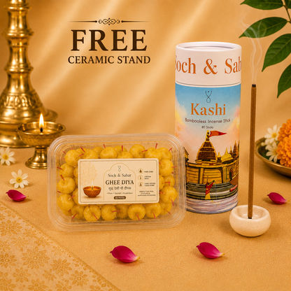 Combo of Kashi Incense Stick + Pure Ghee Diya