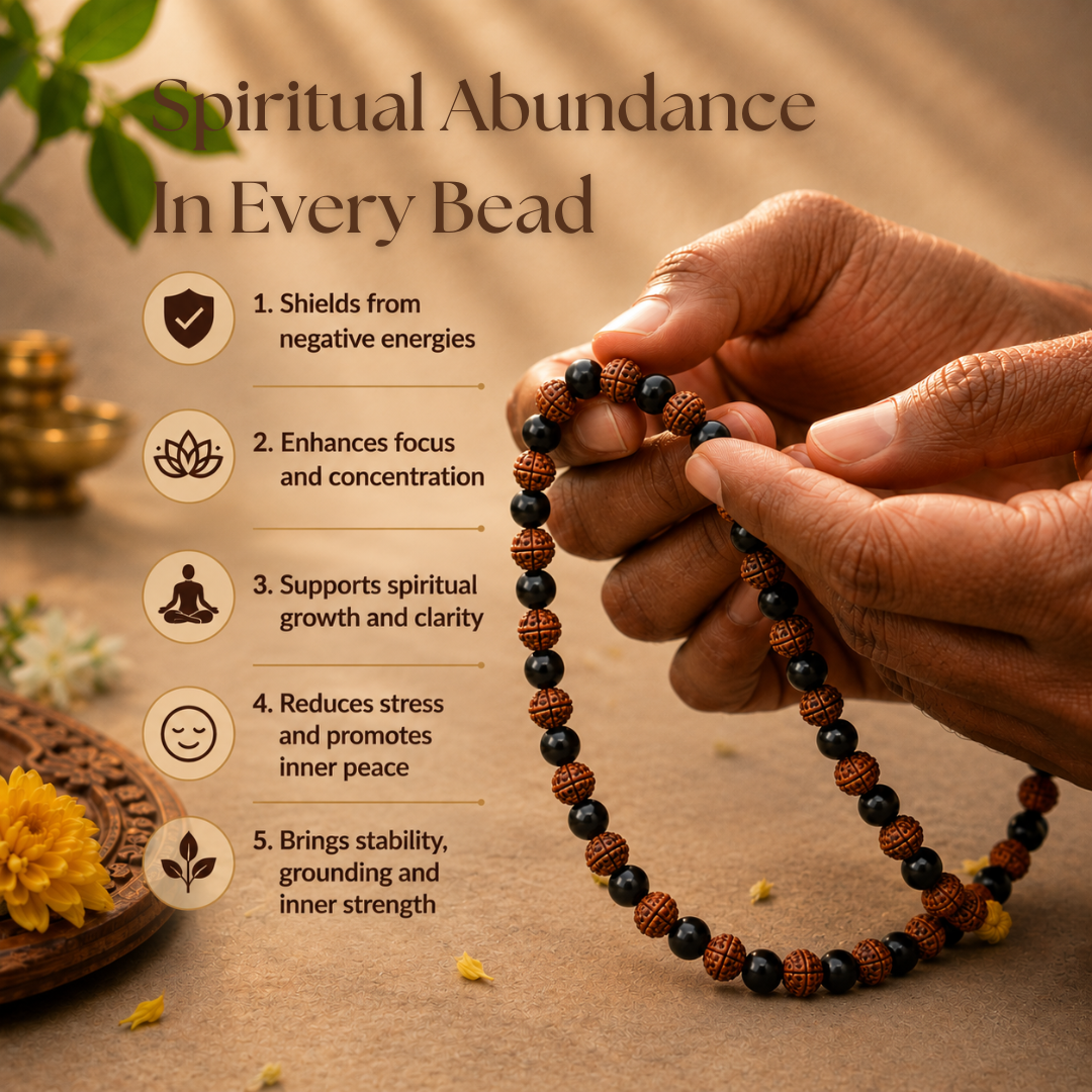 Karungali Rudraksha Mala