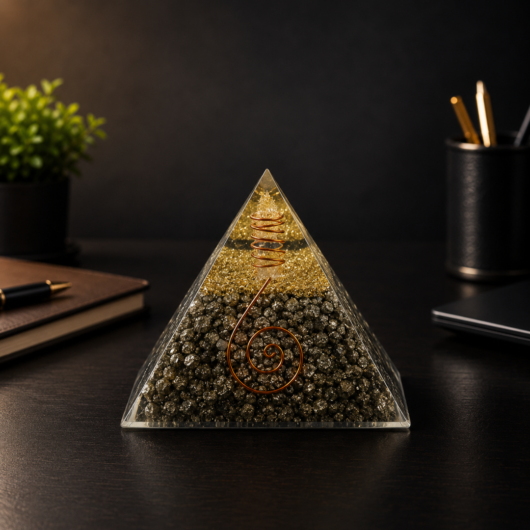 Pyrite Bracelet & Pyramid
