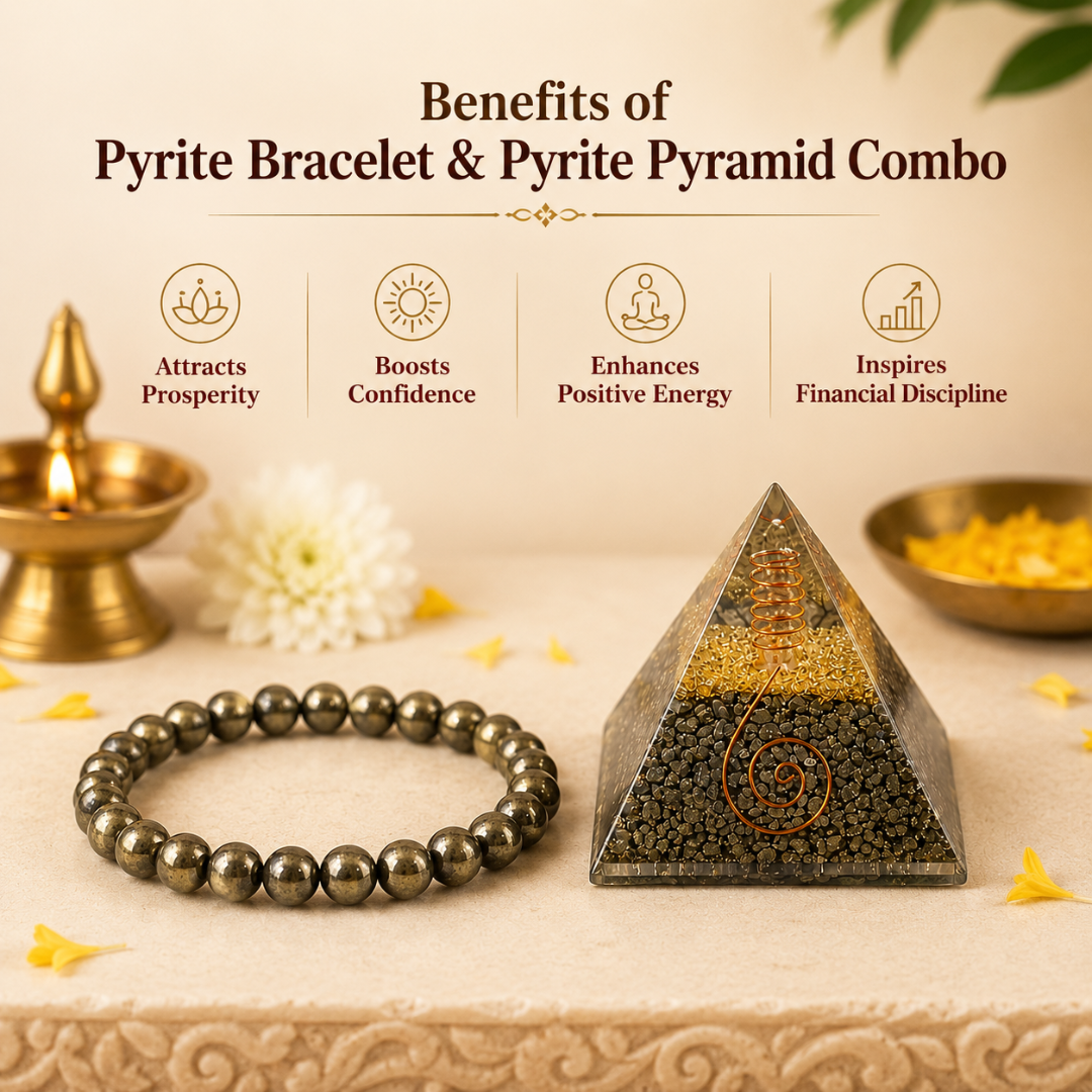 Pyrite Bracelet & Pyramid