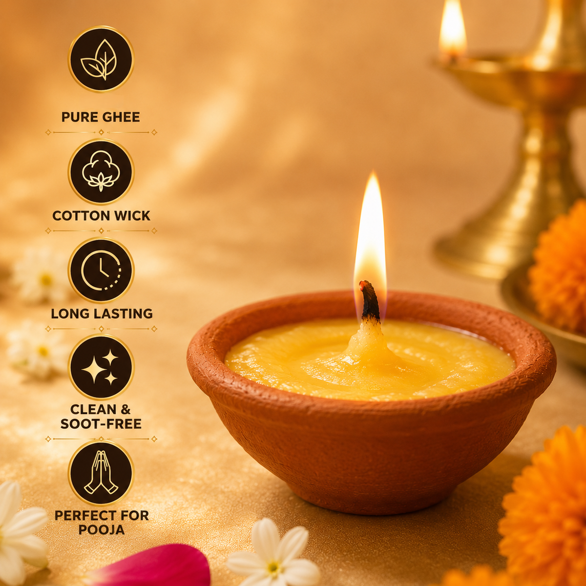 Combo of Prarthana Incense Stick + Pure Ghee Diya